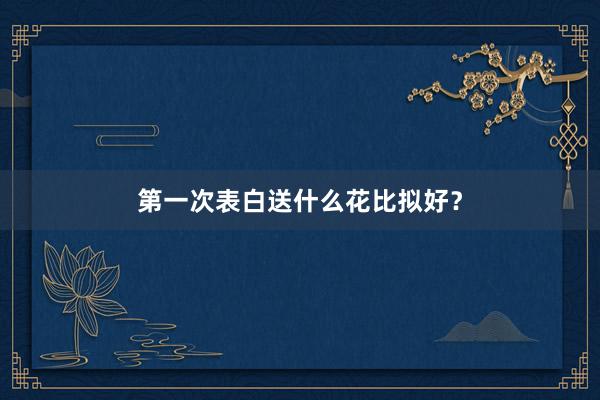 第一次表白送什么花比拟好?